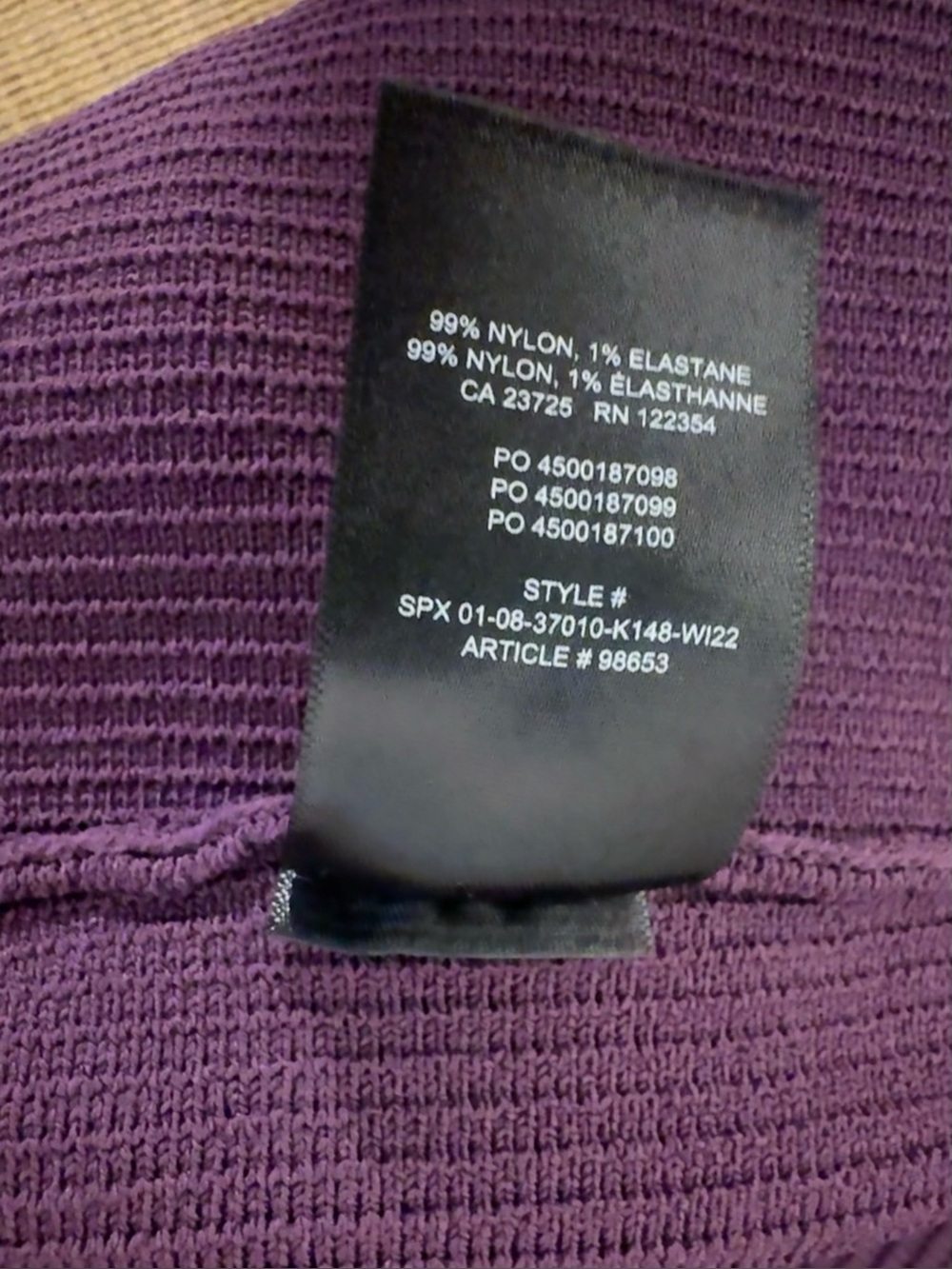 Aritzia Babaton Sculpt Knit One-Shoulder Mini Dress in Purple - Picture 10 of 10
